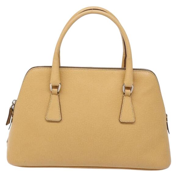 PRADA Hand Bag Leather Beige - Picture 2 of 9